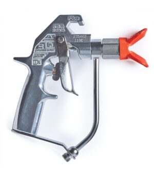 Graco - Airless Pistolas (assistidas a ar) - Pistola de Prata, 2f, guarda de ponta plana, sem ponta