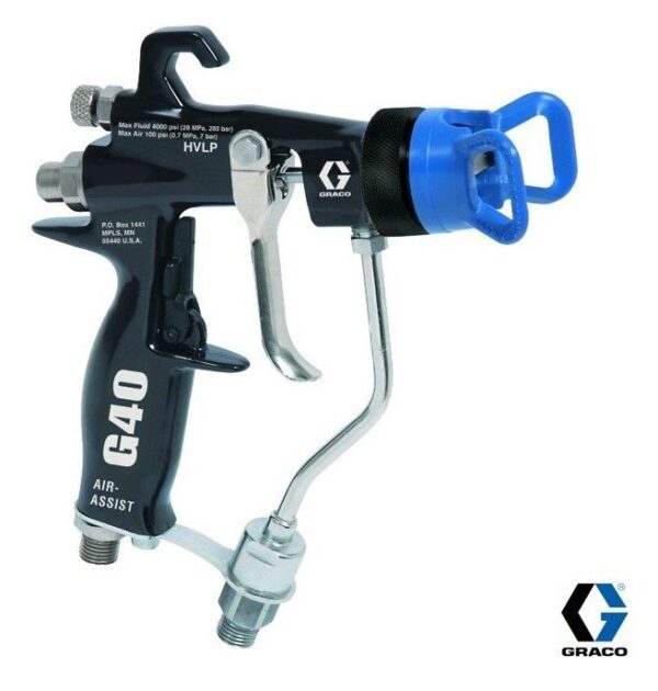 GRACO - Pistola G40, ponteira, chicote de 2 m, fluido Superflex e kit de mangueira de ar 7,5 m (entregue com 262932 + 24u578)