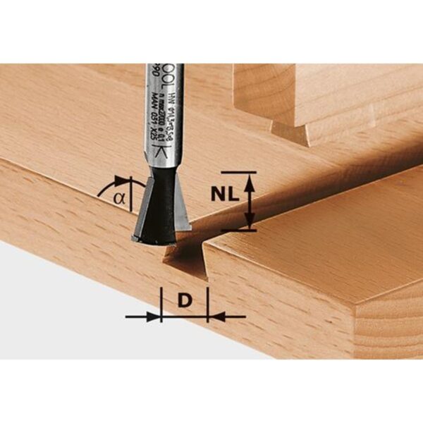 Fresa Para Aresta/Cauda De Andorinha Hw S8 D14,3/13,5/15°